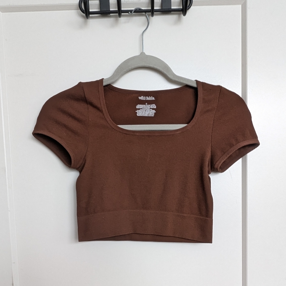 Wild Fable Chocolate Brown Crop Top